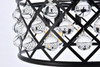 Elegant Furniture and Lighting Madison 5 Light Matte Black Pendant Clear Royal Cut Crystal (1213D20MB/RC)
