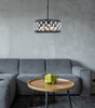 Elegant Furniture and Lighting Madison 5 Light Matte Black Pendant Clear Royal Cut Crystal (1213D20MB/RC)