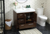 36 Inch Single Bathroom Vanity In Walnut (VF46036MWT)