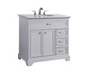 Elegant Furniture and Lighting 36 In. Single Bathroom Vanity Set In Light Grey (VF15036GR)