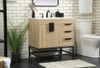 Elegant Furniture and Lighting 32 Inch Single Bathroom Vanity In Mango Wood With Backsplash (VF48832MW-BS)