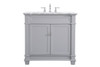 36 Inch Single Bathroom Vanity Set In Grey (VF50036GR)