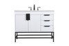 42 Inch Single Bathroom Vanity In White (VF48842MWH)