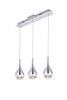 Amherst Collection Led 3-Light Chandelier 24In X 4In X 9In Chrome Finish (3803D24C)