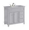 Elegant Furniture and Lighting 36 In. Single Bathroom Vanity Set In Light Grey (VF12336GR)