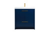 30 Inch Single Bathroom Vanity In Blue (VF46030MBL)