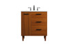 30 Inch Bathroom Vanity In Teak (VF47030MTK)
