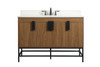 48 Inch Single Bathroom Vanity In Walnut Brown With Backsplash (VF48848WB-BS)