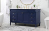 60 Inch Single Bathroom Vanity In Blue (VF31860BL)