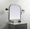 Metal Frame Arch Mirror 40X38 Inch In Black (MR1B4038BLK)