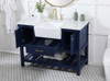 Elegant Furniture and Lighting 48 Inch Single Bathroom Vanity In Blue (VF60148BL)