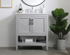 30 Inch Single Bathroom Vanity In Grey (VF16030GR)