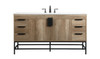 Elegant Furniture and Lighting 60 Inch Single Bathroom Vanity In Natural Oak (VF48860NT)