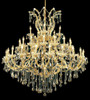 Maria Theresa 41 Light Gold Chandelier Golden Teak (Smoky) Royal Cut Crystal (2801G52G-GT/RC)