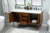 60 Inch Single Bathroom Vanity In Teak (VF48060DMTK)
