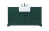 60 Inch Single Bathroom Vanity In Green (VF60260GN)