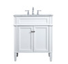 30 Inch Single Bathroom Vanity In White (VF12530WH)