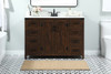 48 Inch Single Bathroom Vanity In Expresso With Backsplash (VF90248EX-BS)