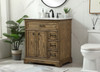 32 Inch Single Bathroom Vanity In Driftwood (VF15032DW)
