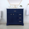 36 Inch Single Bathroom Vanity In Blue (VF15036BL)