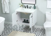 30 Inch Single Bathroom Vanity In White (VF48030MWH)