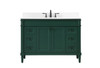 48 Inch Single Bathroom Vanity In Green With Backsplash (VF31848GN-BS)