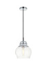 Kenna 1 Light Chrome Pendant With Clear Glass (LD2252C)