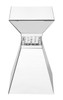 12 Inch Crystal End Table In Clear Mirror Finish (MF91019)