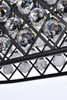 Madison 6 Light Matte Black Chandelier Silver Shade (Grey) Royal Cut Crystal (1216G40MB-SS/RC)
