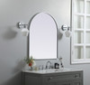 Metal Frame Arch Mirror 30X36 Inch In Silver (MR1A3036SIL)