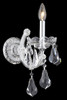 Maria Theresa 1 Light Chrome Wall Sconce Clear Royal Cut Crystal (2801W1C/RC)