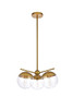 Eclipse 3 Lights Brass Pendant With Clear Glass (LD6133BR)