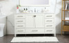 60 Inch Single Bathroom Vanity In White (VF18860WH)
