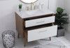 Elegant Furniture and Lighting 36 Inch Bathroom Vanity In White (VF41036WH)