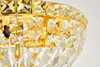 Tranquil 4 Light Gold Flush Mount Clear Royal Cut Crystal (V2528F12G/RC)