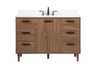 Elegant Furniture and Lighting 48 Inch Single Bathroom Vanity In Walnut Brown With Backsplash (VF47048WB-BS)