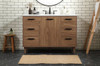 Elegant Furniture and Lighting 48 Inch Single Bathroom Vanity In Walnut Brown With Backsplash (VF47048WB-BS)
