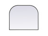 Metal Frame Arch Mirror 40X34 Inch In Black (MR1B4034BLK)