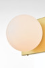 Jaylin 1 Light Brass And Frosted White Bath Sconce (LD7303W6BRA)