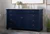 Elegant Furniture and Lighting 60 Inch Single Bathroom Vanity Set In Blue (VF50060BL)