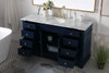 Elegant Furniture and Lighting 60 Inch Single Bathroom Vanity Set In Blue (VF50060BL)