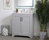 30 Inch Single Bathroom Vanity In Grey (VF17030GR)