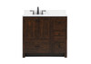 36 Inch Single Bathroom Vanity In Expresso With Backsplash (VF2836EX-BS)