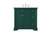 36 Inch Single Bathroom Vanity Set In Green (VF53036GN)