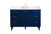 48 Inch Bathroom Vanity In Blue With Backsplash (VF47048MBL-BS)