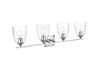 Harris 4 Light Chrome And Clear Bath Sconce (LD7309W34CH)