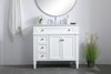 36 Inch Single Bathroom Vanity In White (VF12536WH)