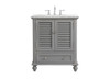 30 Inch Single Bathroom Vanity In Grey (VF30530GR)