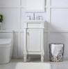 18 Inch Single Bathroom Vanity In Antique White With Ivory White Engineered Marble (VF13018AW-VW)