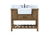 42 Inch Single Bathroom Vanity In Driftwood With Backsplash (VF60142DW-BS)